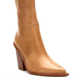 Matisse Camille Bootie, Size 10, Tan Croc Print